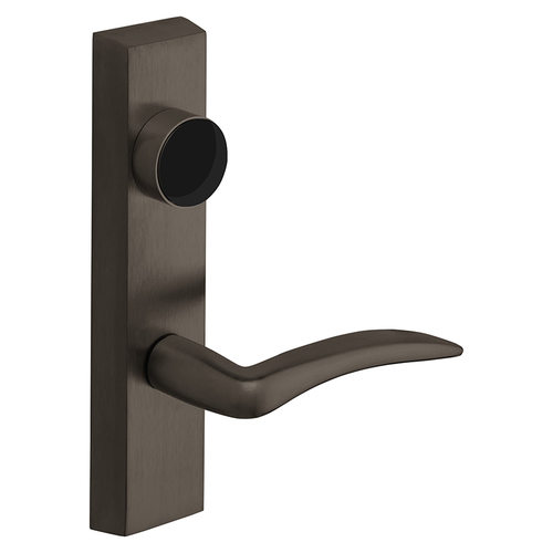 Grade 1 Exit Device Trim, Freewheeling Trim, Key Retracts Latch, For Surface Vertical Rod and Mortise (8700, 8900 Series) Devices, Less Cylinder, A Lever, LHR, Dark Oxidized Bronze Dark Oxidized Bronze