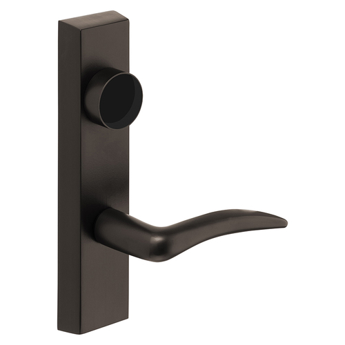 Grade 1 Exit Device Trim, Classroom Function, Freewheeling Trim, Key Outside Unlocks/Locks Trim, For Rim (8800) and NB8700 Series Devices, Less Cylinder, A Lever, LHR, Dark Oxidized Statuary Bronze Clear Coated Dark Oxidized Statuary Bronze Clear Coated