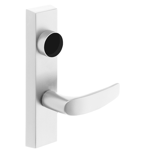 Grade 1 Exit Device Trim, Classroom Function, Freewheeling Trim, Key Outside Unlocks/Locks Trim, For Rim (8800) and NB8700 Series Devices, Less Cylinder, B Lever, RHR, White Suede Powder Coat White Suede Powder Coat