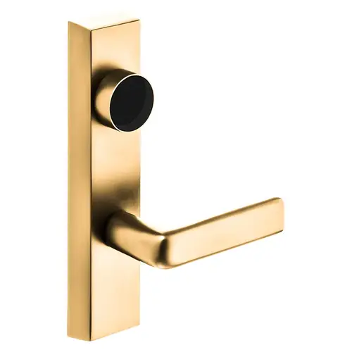 Grade 1 Exit Device Trim, Night Latch, Key Retracts Latch, For Rim and Mortise (8300, 8500, 8800, 8900, 9800, 9900 Series) Devices, Less Cylinder, E Lever, Bright Bronze Clear Coated Finish, Right-Hand Reverse Bright Bronze Clear Coated