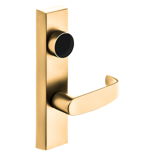 Grade 1 Electrified Exit Device Trim, Fail Safe, Power Off, Unlocks Lever, Key Retracts Latch, For Surface Vertical Rod and Mortise (8700, 8900 Series) Devices, Less Cylinder, L Lever, 24V, RHR, Bright Bronze Clear Coated Bright Bronze Clear Coated