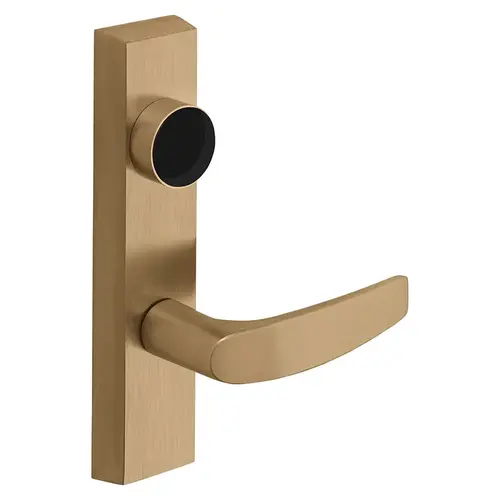 Grade 1 Exit Device Trim, Night Latch, Key Retracts Latch, For Rim and Mortise (8300, 8500, 8800, 8900, 9800, 9900 Series) Devices, Less Cylinder, B Lever, Satin Bronze Clear Coated Finish, Right-Hand Reverse Satin Bronze Clear Coated