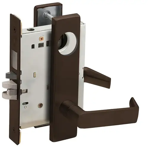 Lock Mortise Lock Dark Oxidized Satin Bronze Oil Rubbed