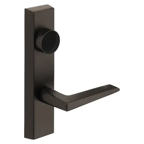 Grade 1 Electrified Exit Device Trim, Fail Safe, Power Off, Unlocks Lever, Key Retracts Latch, For Surface Vertical Rod and Mortise (8700, 8900 Series) Devices, Less Cylinder, F Lever, 24V, LHR, Dark Oxidized Statuary Bronze Clear Coated Dark Oxidized Statuary Bronze Clear Coated