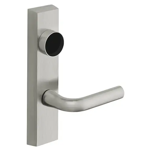 Grade 1 Exit Device Trim, Storeroom Function, Key Unlocks Trim, Trim Retracts Latch/Trim Relocks when Key is Removed, For Surface Vertical Rod and Mortise (8700, 8900 Series) Devices, Less Cylinder, W Lever, LHR, Satin Chrome Satin Chrome