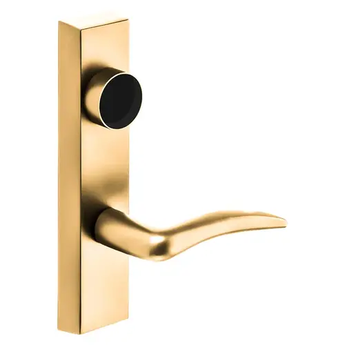 Grade 1 Exit Device Trim, Night Latch, Key Retracts Latch, For Rim and Mortise (8300, 8500, 8800, 8900, 9800, 9900 Series) Devices, Less Cylinder, A Lever, Bright Bronze Clear Coated Finish, Right-Hand Reverse Bright Bronze Clear Coated