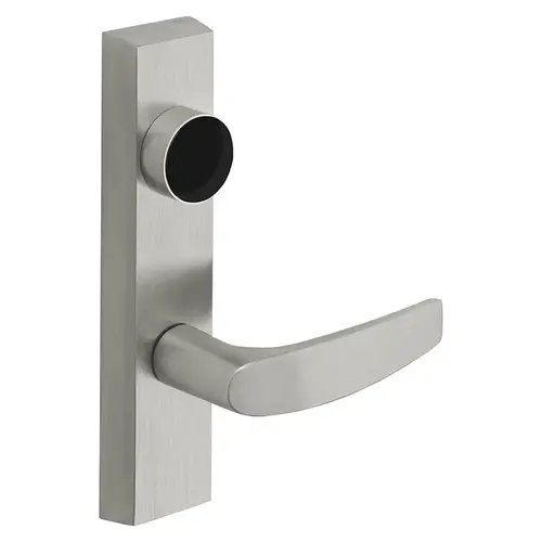 Grade 1 Exit Device Trim, Classroom Function, Freewheeling Trim, Key Outside Unlocks/Locks Trim, For Surface Vertical Rod and Mortise (8700, 8900 Series) Devices, Less Cylinder, B Lever, LHR, Satin Chrome Satin Chrome