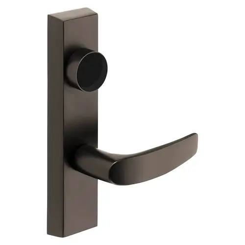 Grade 1 Exit Device Trim, Freewheeling Trim, Key Retracts Latch, For Surface Vertical Rod and Mortise (8700, 8900 Series) Devices, Less Cylinder, B Lever, LHR, Oxidized Satin Bronze Relieved Clear Coated Oxidized Satin Bronze Relieved Clear Coated