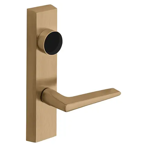 Grade 1 Electrified Exit Device Trim, Fail Safe, Power Off, Unlocks Lever, Key Retracts Latch, For Surface Vertical Rod and Mortise (8700, 8900 Series) Devices, Less Cylinder, F Lever, 12V, LHR, Satin Bronze Clear Coated Satin Bronze Clear Coated