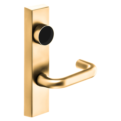 Grade 1 Exit Device Trim, Freewheeling Trim, Key Retracts Latch, For Surface Vertical Rod and Mortise (8700, 8900 Series) Devices, Less Cylinder, J Lever, RHR, Bright Bronze Clear Coated Bright Bronze Clear Coated