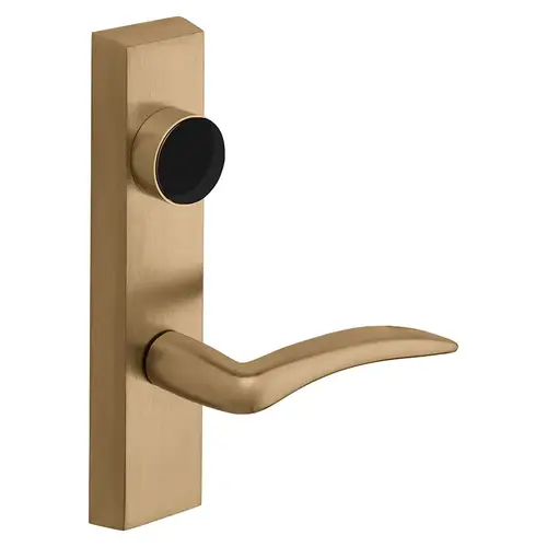 Grade 1 Exit Device Trim, Storeroom Function, Freewheeling Trim, Key Unlocks Trim, Trim Retracts Latch, Trim Relocks when Key is Removed, For Surface Vertical Rod and Mortise (8700, 8900 Series) Devices, Less Cylinder, A Lever, LHR, Satin Bronze Clear Coated Satin Bronze Clear Coated