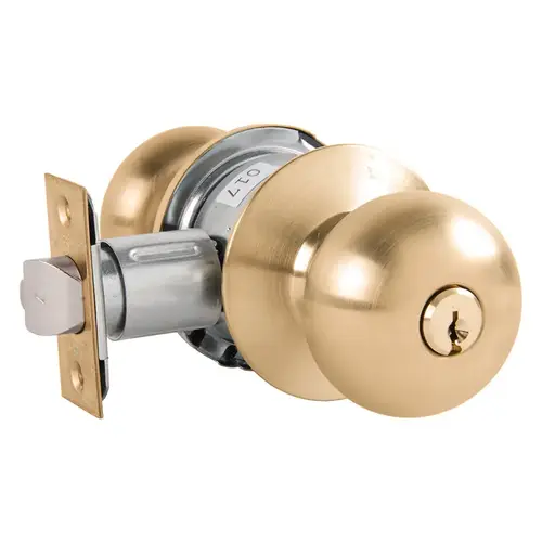 Cylindrical Lock Satin Brass