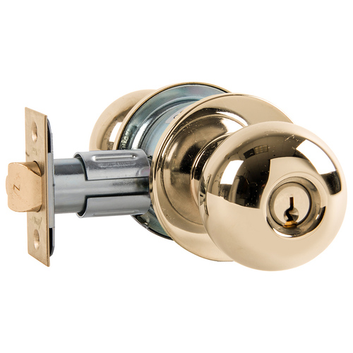 Cylindrical Lock Bright Brass