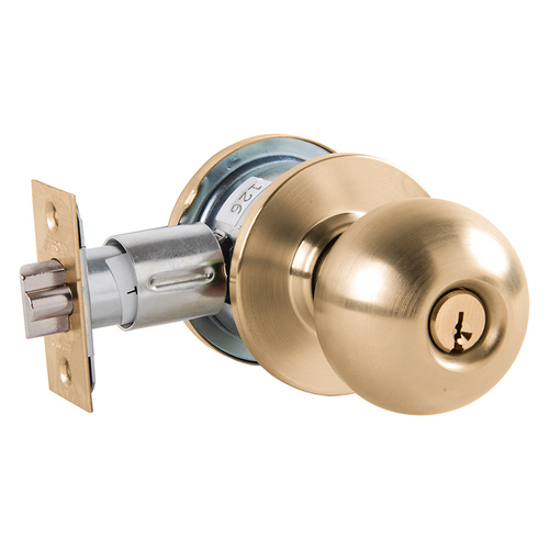 Cylindrical Lock Satin Brass