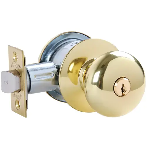 Cylindrical Lock Bright Brass