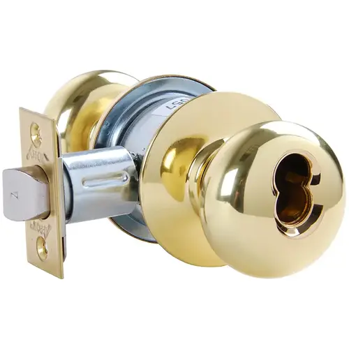 Cylindrical Lock Bright Brass