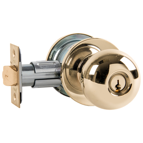 Cylindrical Lock Bright Brass