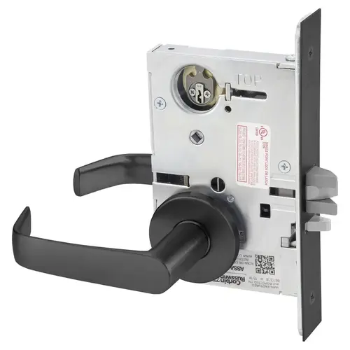 ML2055 Mortise Classroom Lever Lockset Black Suede Powder Coat