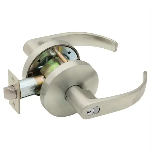 Lock Cylindrical Lock Satin Nickel Plated Clear Coated