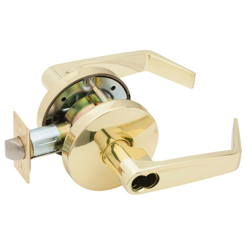 Cylindrical Lock Bright Brass