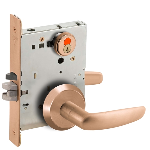 Mortise Lock Satin Bronze Clear Coated