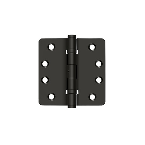 4" x 4" x 1/4" Radius Hinges, Ball Bearings, NRP, Solid Brass in Oil-rubbed Bronze Pair