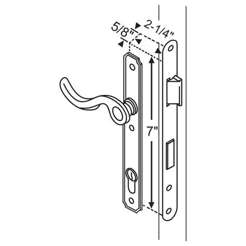 Polish Chrome Lockset Complete with Sc1 Keyway backset 1-3/4in Face Plate 24 face Plate 24mm