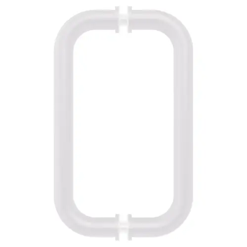 White 8" BM Series Tubular Back-to-Back Pull Handle