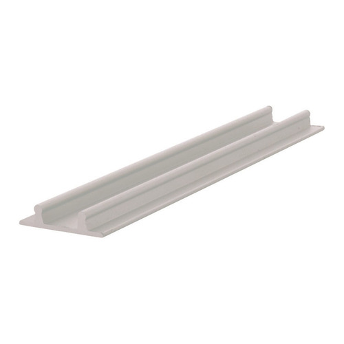 Brushed Nickel Aluminum Lower Channel for Deep Recess Installations 144" Stock Length