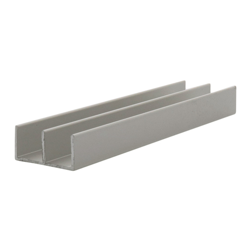 Brushed Nickel "Standard" Aluminum Upper or Lower Channel 144" Stock Length