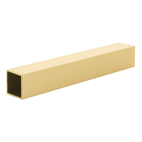 Gold Anodized 3/4" Square Tube Extrusion 144" Stock Length