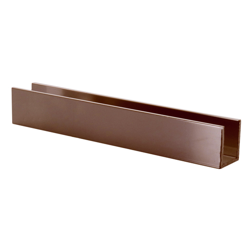 Antique Brushed Copper 1/2" Fixed Panel Shower Door Deep U-Channel - 12" Stock Length - pack of 50