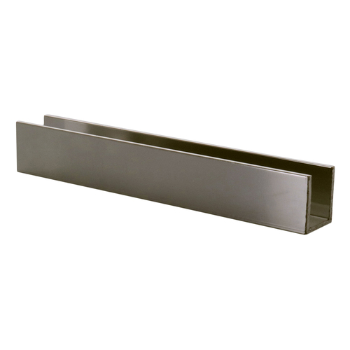 Antique Brushed Nickel 1/2" Fixed Panel Shower Door Deep U-Channel - 12" Stock Length - pack of 5