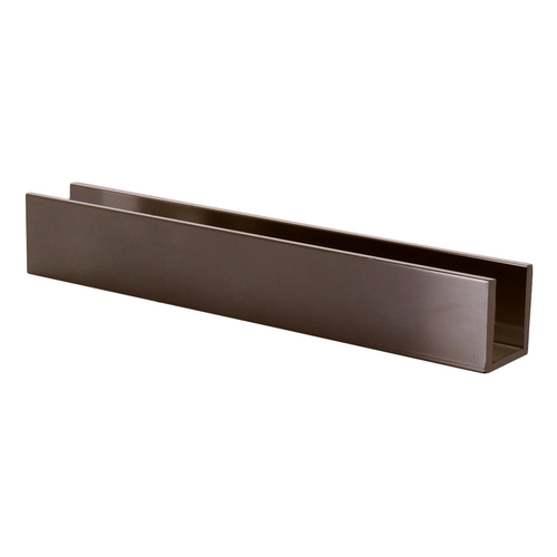 Brushed Bronze 1/2" Fixed Panel Shower Door Deep U-Channel - 12" Stock Length - pack of 5