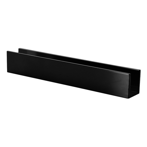 Matte Black 1/2" Fixed Panel Shower Door Deep U-Channel - 95" Stock Length