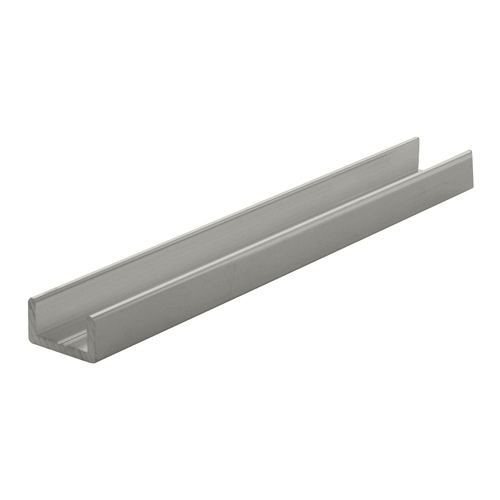 Brushed Nickel Frameless Shower Door Aluminum Regular U-Channel for 1/2" Thick Glass -  12" Stock Length - pack of 10