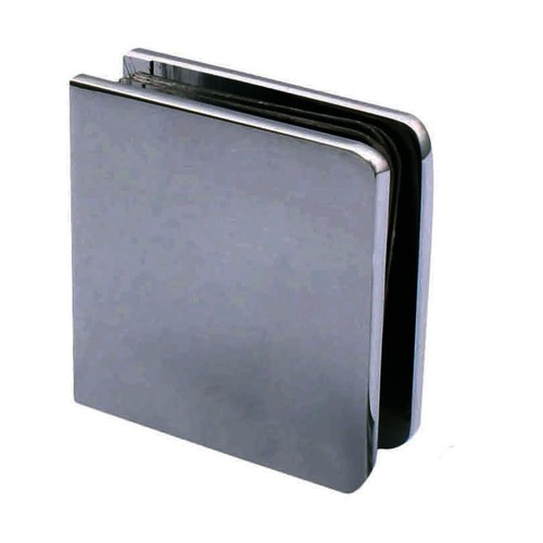 Satin Chrome Traditional Style Fixed Panel U-Clamp
