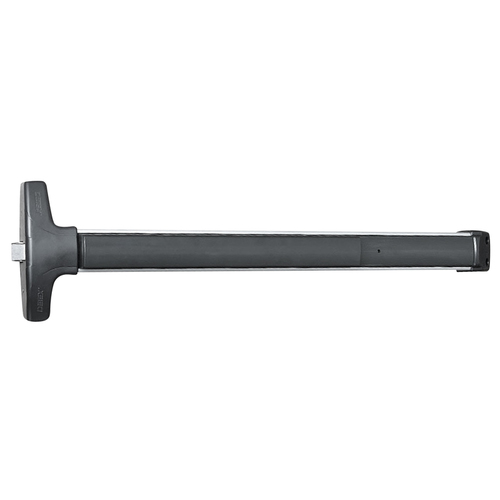 Value Series Narrow Stile Rim Exit Device, Less Dogging, 99 Surface Strike, 36" Device, Satin Black Anodized Aluminum