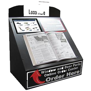 Brixwell Str20 Counter Kiosk With Catalog display And Online Parts Store with Touch Screen Tablet
