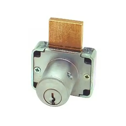 S BCK DRAWER LOCK KD/MK PIN TUMBLER NATIONAL KEYWAY SQUARE BACK DRAWER 1 3/8" KEYED DIFFERENT/MASTER KEYED SATIN CHROME