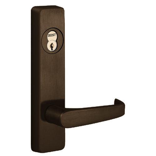 Right Hand Reverse Apex Narrow Style Key Retracting Latchbolt Trim with A Lever Oil Rubbed Bronze Finish