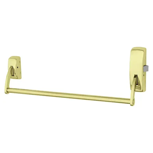 Rim Exit Device, Passage, Less Trim, RHR, Bright Brass