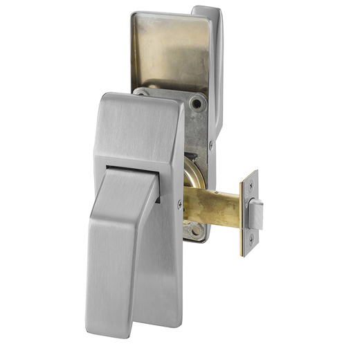 Hospital Push/Pull Latch Satin Nickel Plated Clear Coated