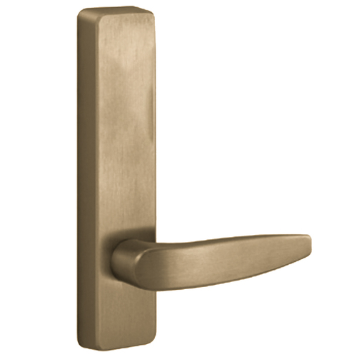 Apex Series Narrow Stile Trim, Exit Only, Dummy Trim, B Design Lever, Left Hand Reverse, Satin Brass