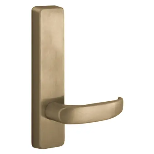 Apex Series Narrow Stile Trim, Exit Only, Dummy Trim, D Design Lever, Right Hand Reverse, Satin Brass