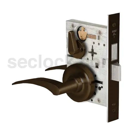 Mortise Lock Dark Oxidized Satin Bronze Oil Rubbed