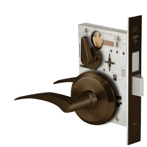 Mortise Lock Dark Oxidized Satin Bronze Oil Rubbed