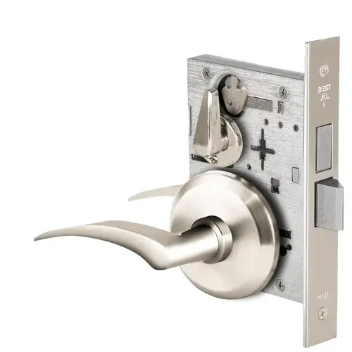 Mortise Lock Bright Nickel Plated Clear Coated