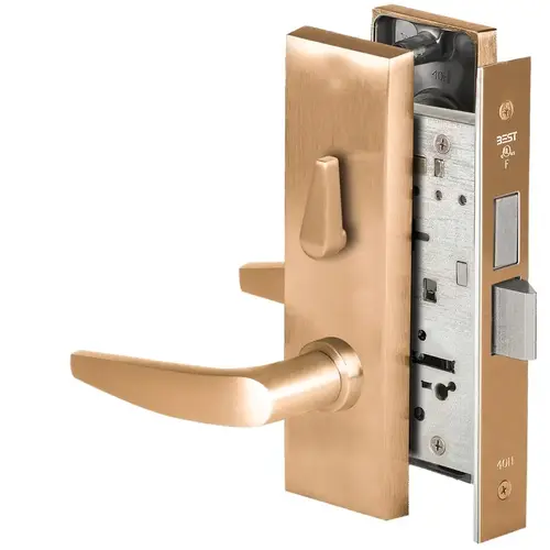 Mortise Lock Satin Bronze Clear Coated