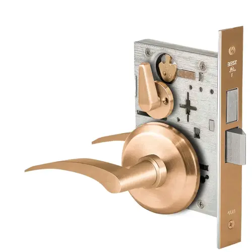 Mortise Lock Satin Bronze Clear Coated